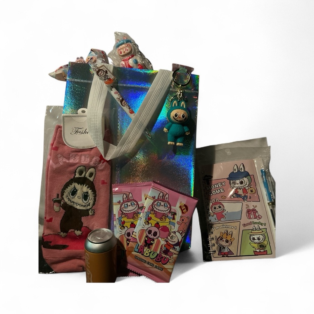 STOCKING STUFFER Monster Themed Bundle in Holographic reusable gift bag.